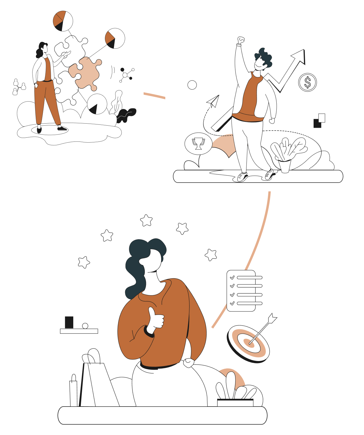Illustration des Bewerbungsprozesses